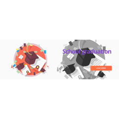 学校毕业矢量素材