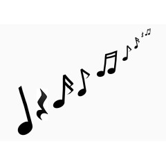 渐渐变小的音符