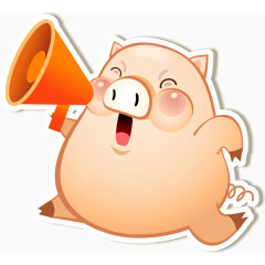 喊喇叭的小猪
