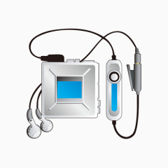 手绘卡通收音机耳机