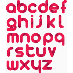 红色渐变英文字母