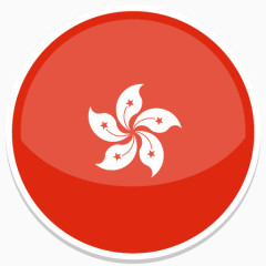 在香港香港平圆世界国旗图标集