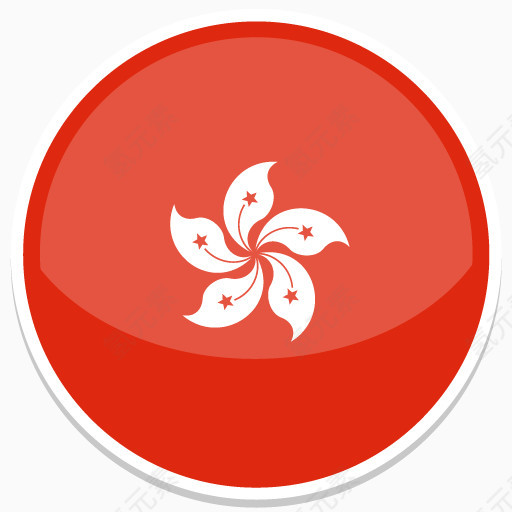 在香港香港平圆世界国旗图标集