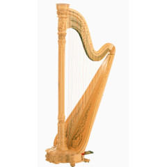 简约木质竖琴素材