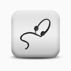 不光滑的白色的广场图标业务头集商业偶像