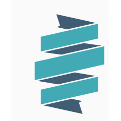 简洁3折蓝色边框