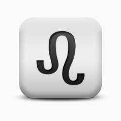 磨砂白广场图标文化占星术狮子座SC文化偶像