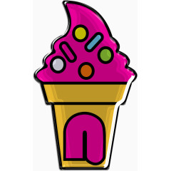 红色冰激凌数字