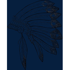 手绘印第安羽毛头饰