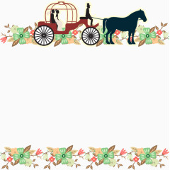 小清新婚礼边框矢量图片