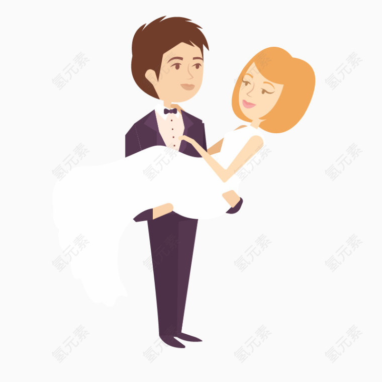 卡通情侣求婚