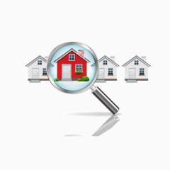 矢量放大镜建筑