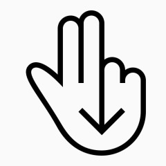 下来手指手势手刷卡二hawcons手势笔划