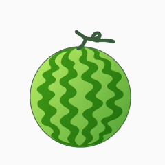 卡通圆形西瓜