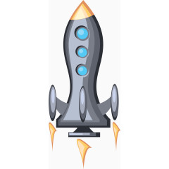 卡通火箭矢量图