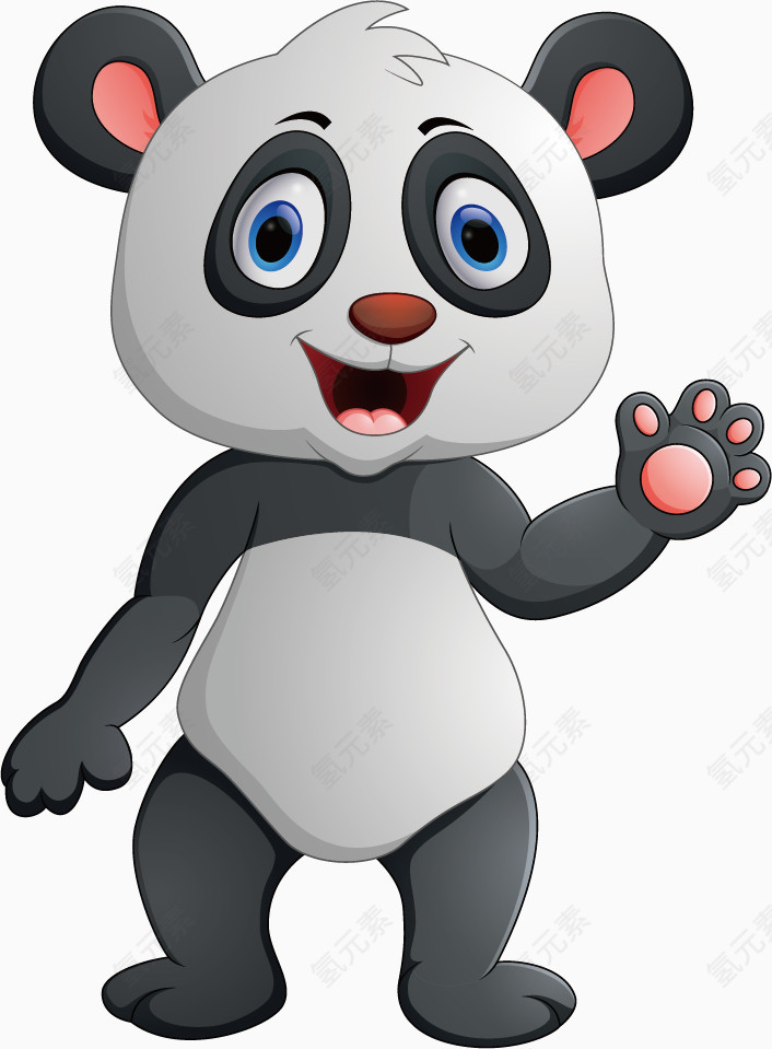 可爱卡通熊猫