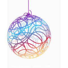 彩色线条彩球