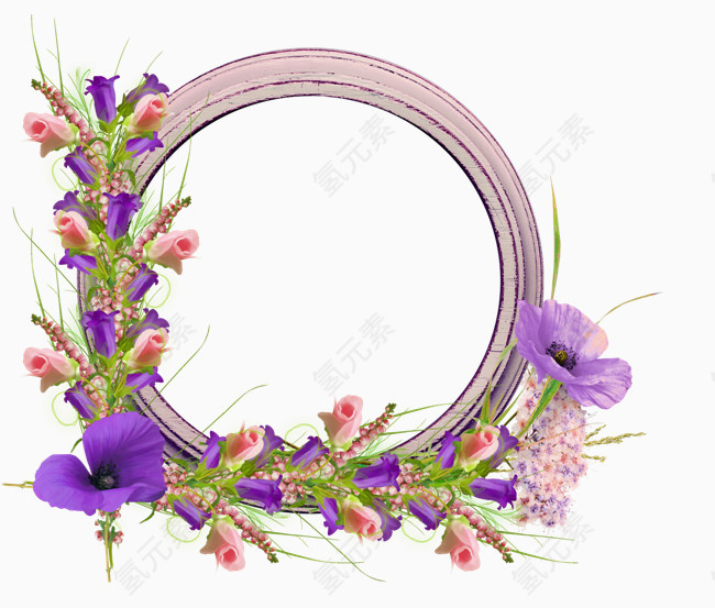 卡通手绘花草素材