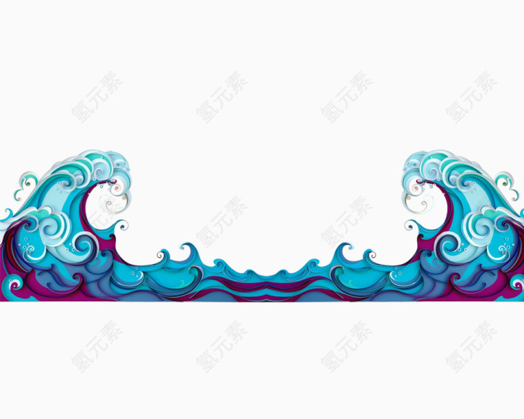 中国元素海浪