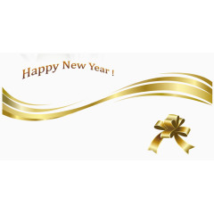 新年快乐拉花金色的