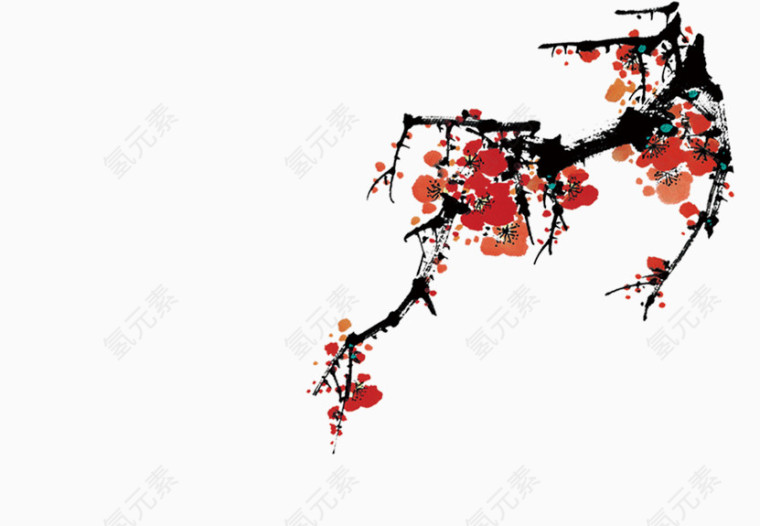 国画梅花