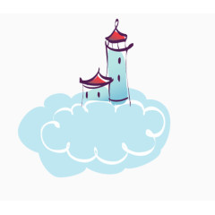 六一儿童节卡通房子