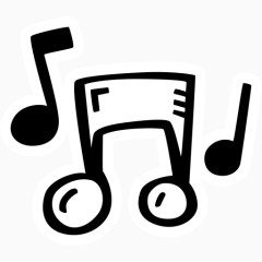 音频仪器音乐注方声音新的一年的手绘贴纸