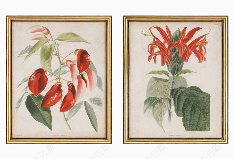 装饰画卡通装饰画矢量图 油画