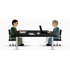 卡通商务团队人物