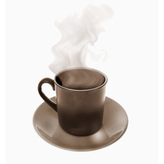 冒着烟的咖啡杯