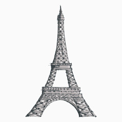 手绘埃菲尔铁塔