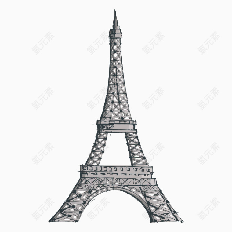 手绘埃菲尔铁塔