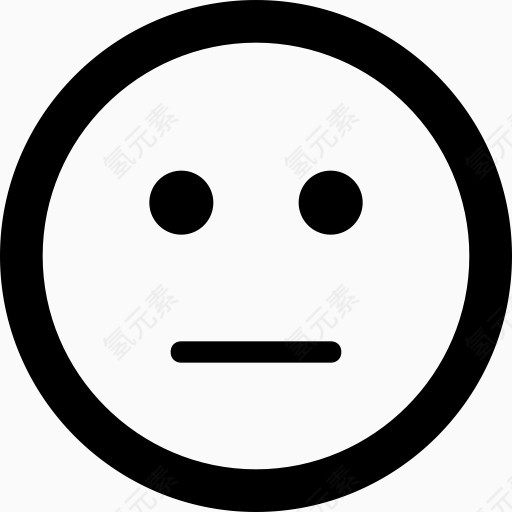 表情符号情感中性笑脸表情符号