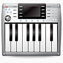 仪器键盘MIDI音乐合成器暗玻璃