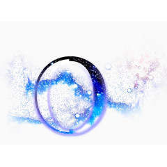 星空装饰效果字母O