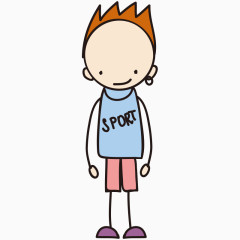 简笔画儿童手绘家人素材哥哥