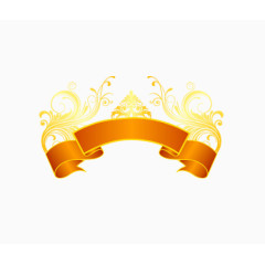 金色标题框免抠素材
