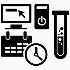 精致学校学生办公用品毕业图标