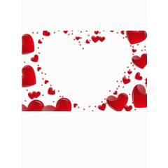 红色心形边框