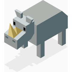 立体卡通犀牛动物