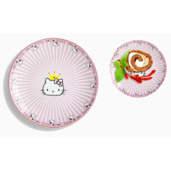 粉色皇冠hellokitty餐盘