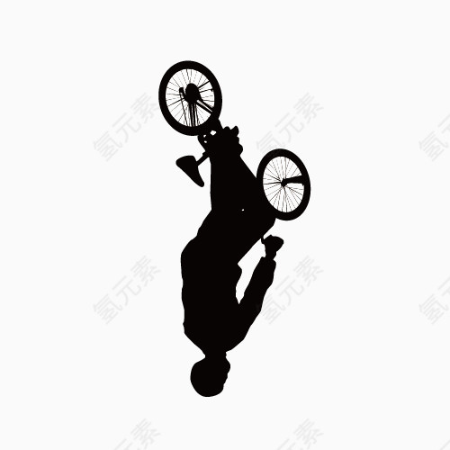 自行车剪影