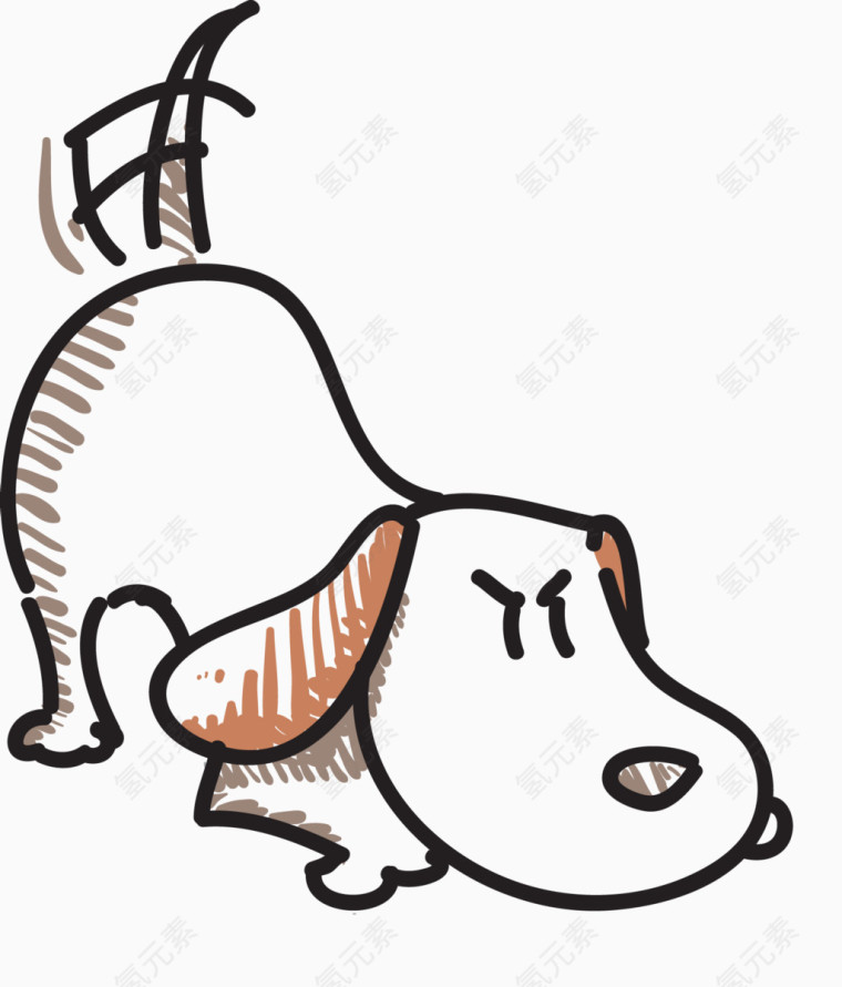 趴地的彩绘小狗