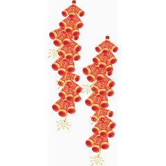 燃烧的红色的新年的爆竹