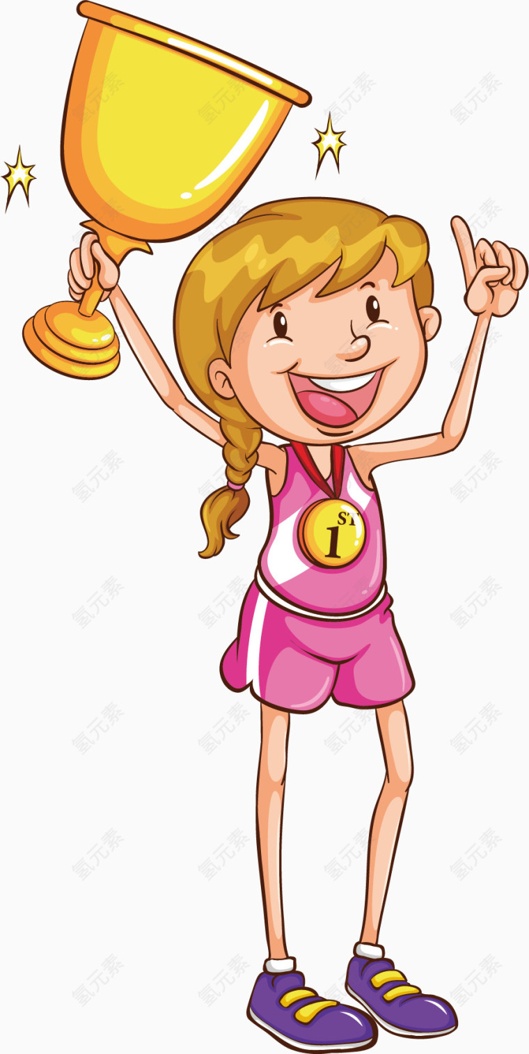 获得冠军的女孩