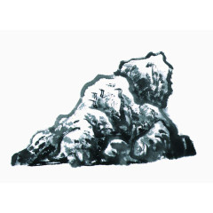 水墨山石