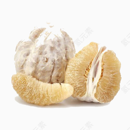 拨开的柚子