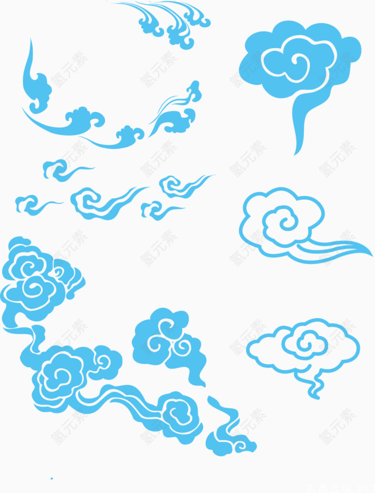 祥云 蓝色 云朵