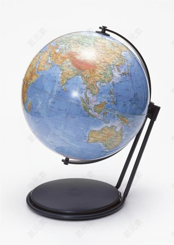 办公用品竖起的地球仪