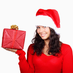 圣诞美女礼物盒